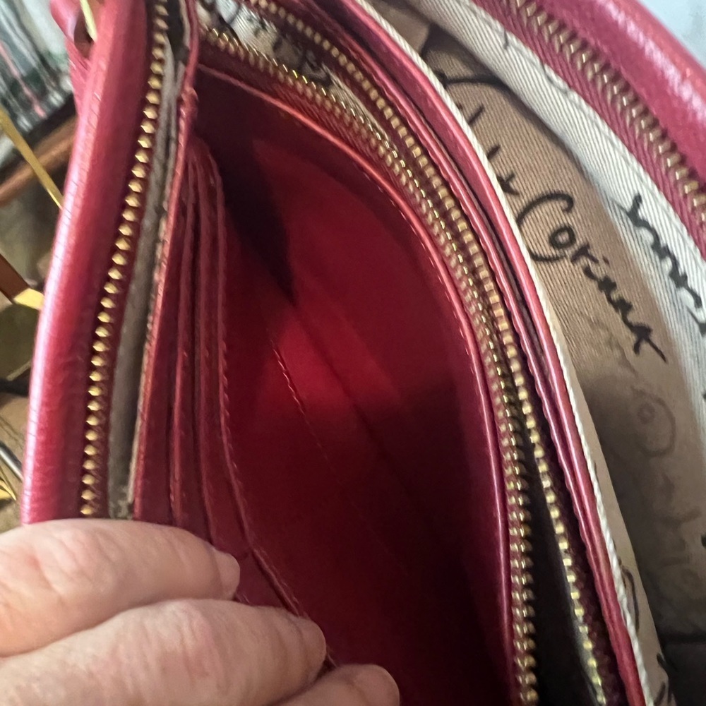 Foley + Corinna Red Crossbody Bag with Gold Hardware - Picture 7 of 14